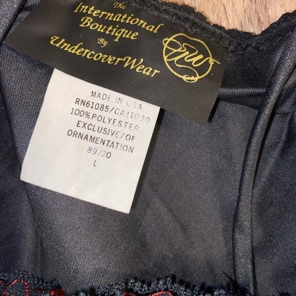 VINTAGE International Boutique by Undercover Wear Rose Lace Slip Dress L - BNWT - Picture 7 of 7